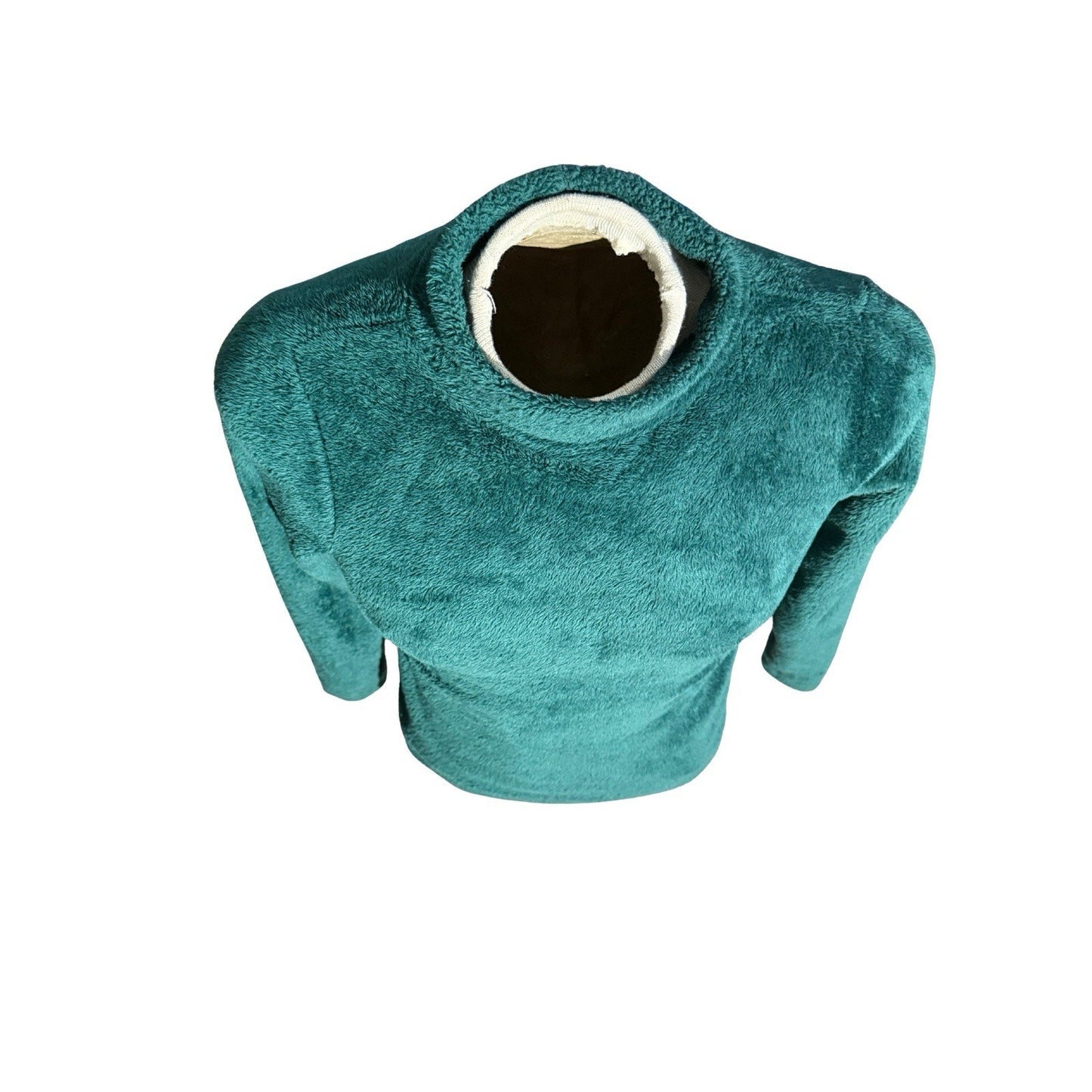 Talbots Women’s Teal Fleece Mock Neck Pullover Top Petite P Soft Cozy