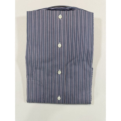 Ike Behar New York 17 34 Lavender Stripe Cotton Dress Shirt NWT Peru