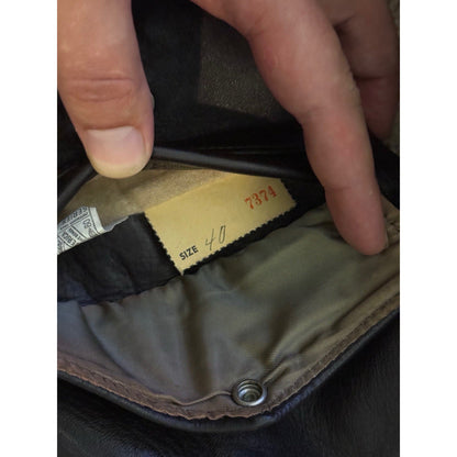 Vintage 1949 Sierra Sportswear Horsehide Leather Jacket Sz 40 Union Label USA