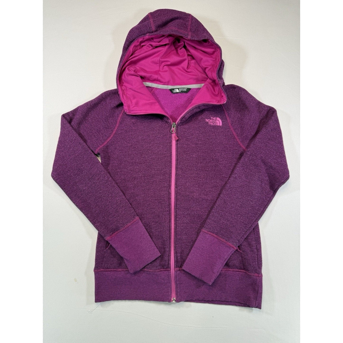 The North Face Purple Fleece Full Zip Hoodie Jacket Women's L