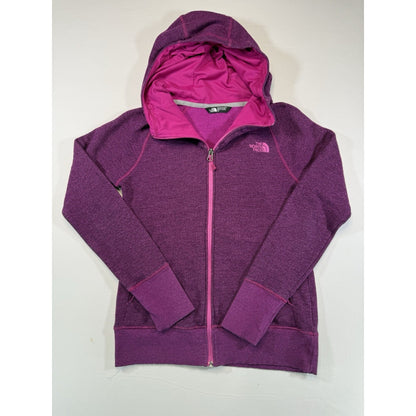 The North Face Purple Fleece Full Zip Hoodie Jacket Women's L