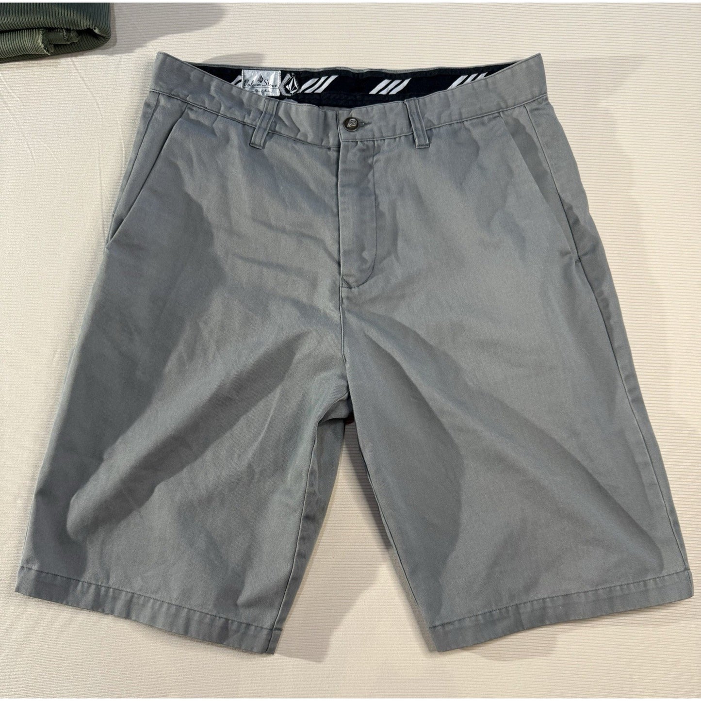Volcom Stone 34 Gray Corps Class Collection Shorts Flat Front Casual Skate
