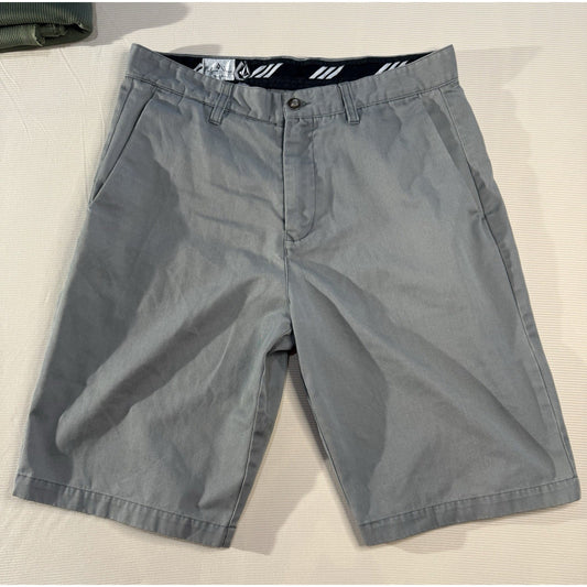 Volcom Stone 34 Gray Corps Class Collection Shorts Flat Front Casual Skate