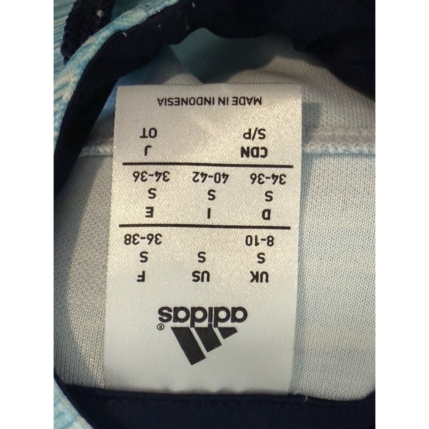 Adidas Men’s Small Hoodie Blue Pullover Sweatshirt 3-Stripes Athletic Training