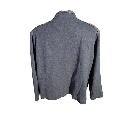 Johnston & Murphy Men’s XXXL Full Zip Jacket Black Gray Cotton Blend