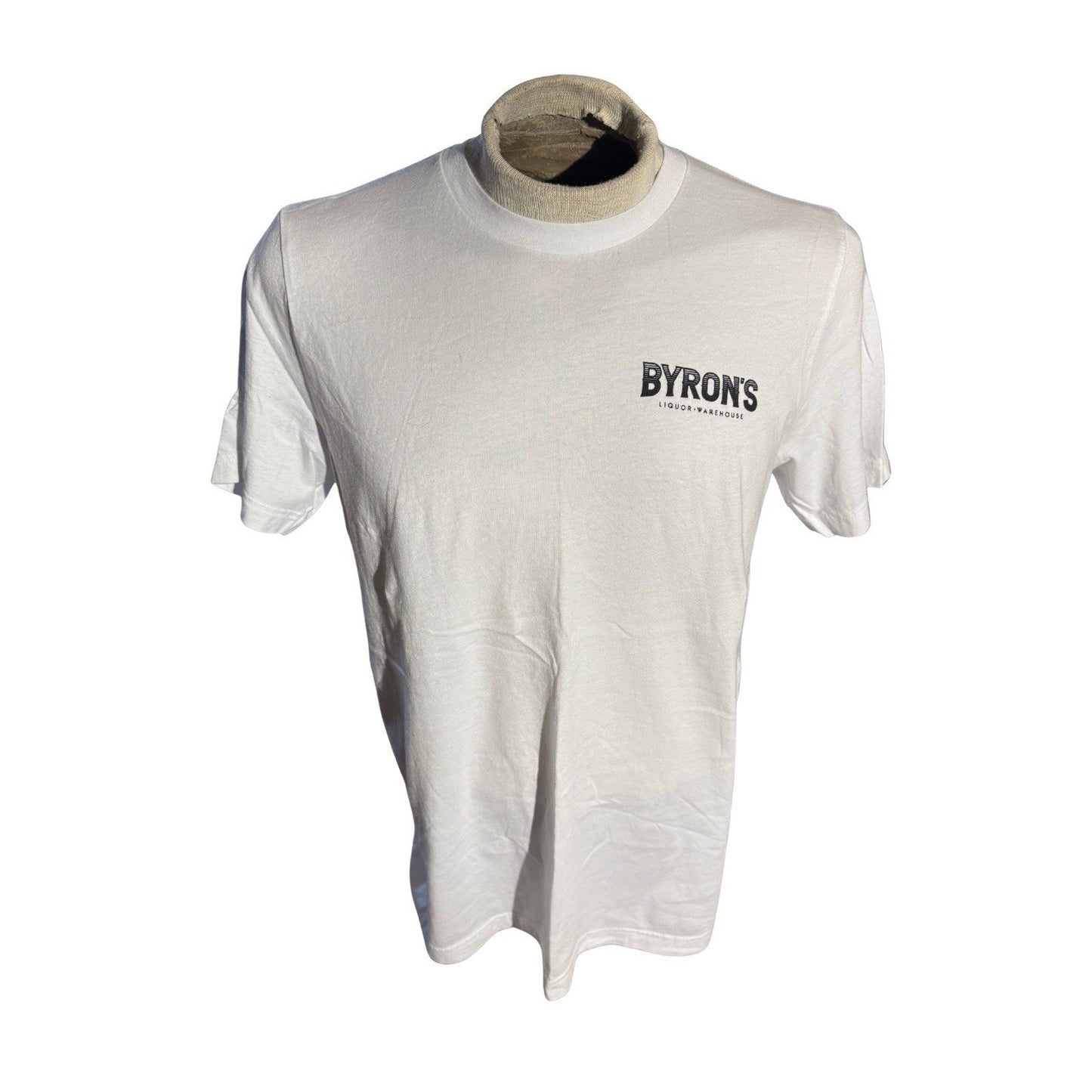 Bota Box Byron’s Liquor Warehouse White T-Shirt Men’s Size L Bella+Canvas 293