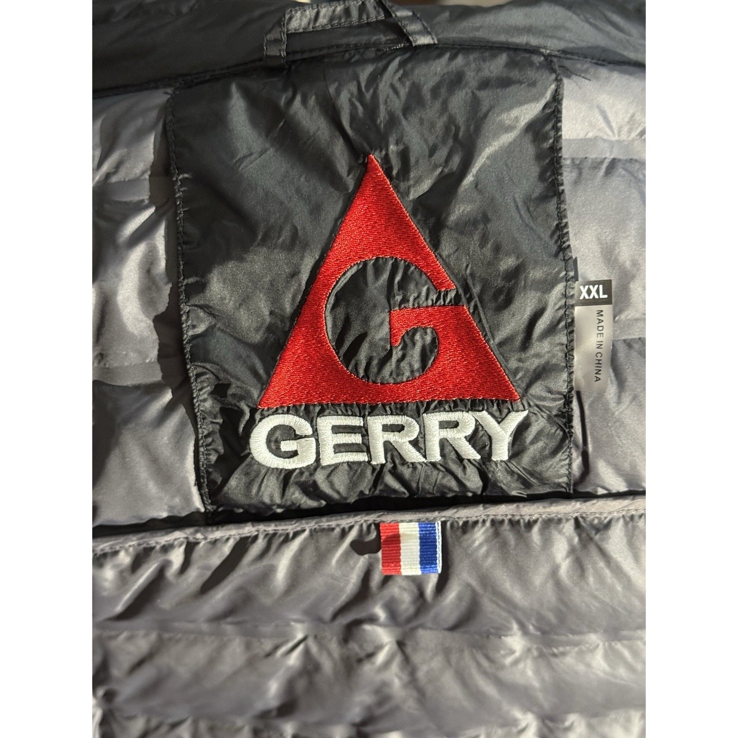 Gerry Men’s XXL Down Puffer Jacket Gray Lightweight Packable 90/10 Down Fill