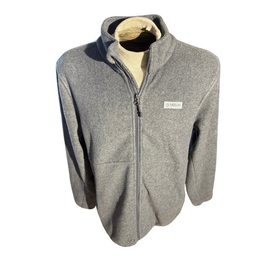 Magellan Outdoors Men’s L Classic Fit Full Zip Fleece Jacket Gray Recycled