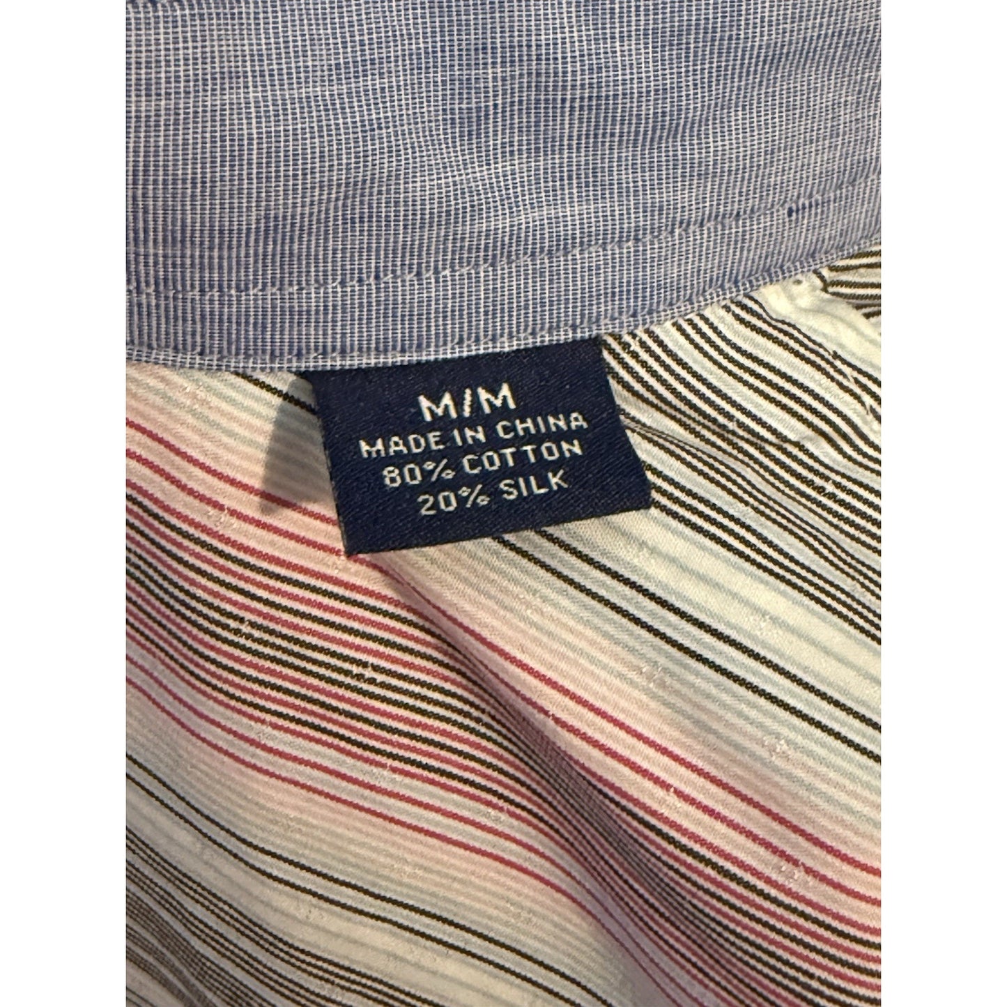 Tommy Bahama Men’s M Striped Cotton Silk Blend Long Sleeve Button Shirt 278