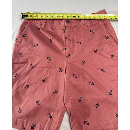 Izod Men's Chino Shorts 33 Anchors Print