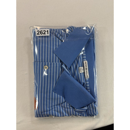Peter Millar Oak Tree Golf Polo XL Blue Striped Cotton Korea