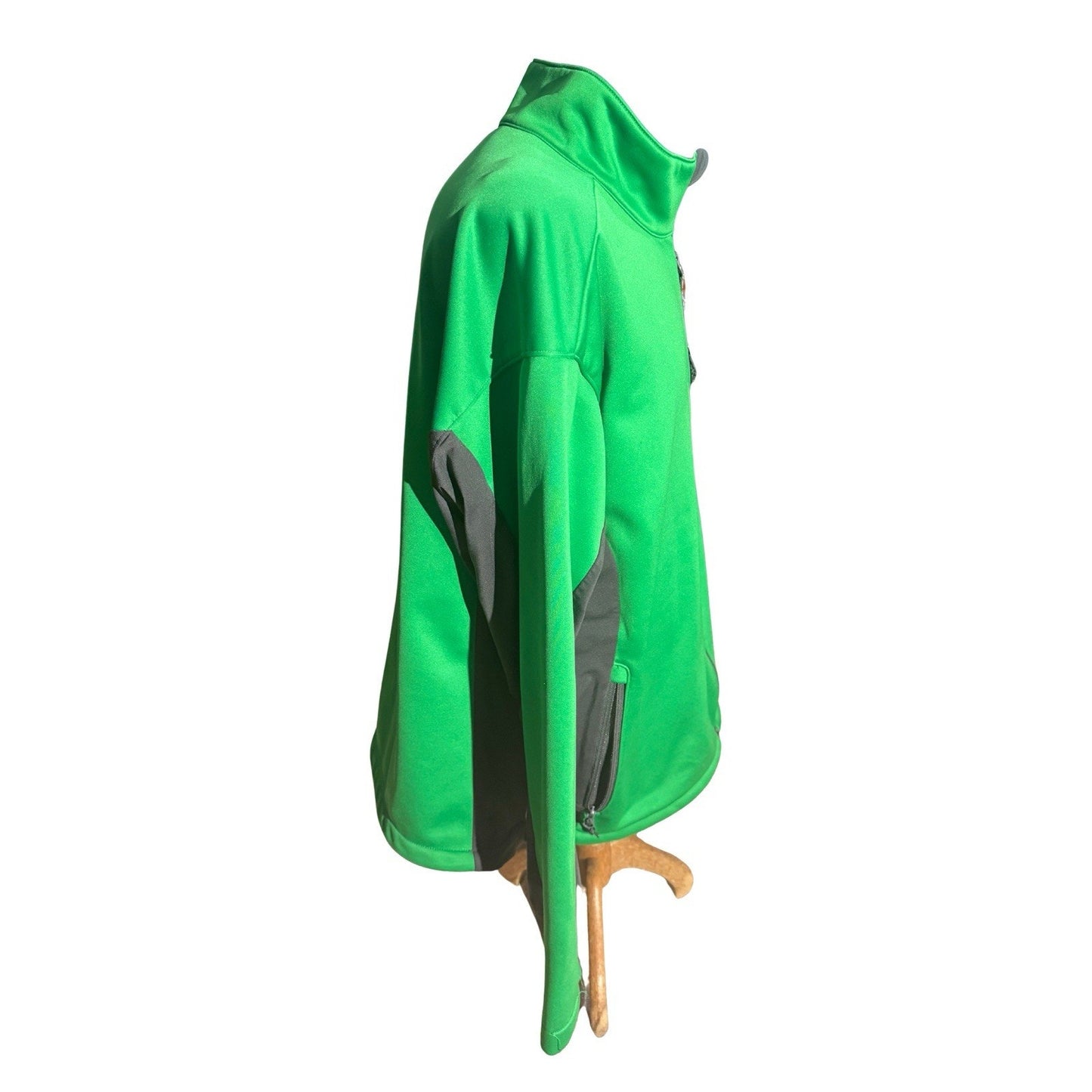 Columbia Men’s XXL Green Softshell Jacket WM6358 Fleece Lined Wind Resistant