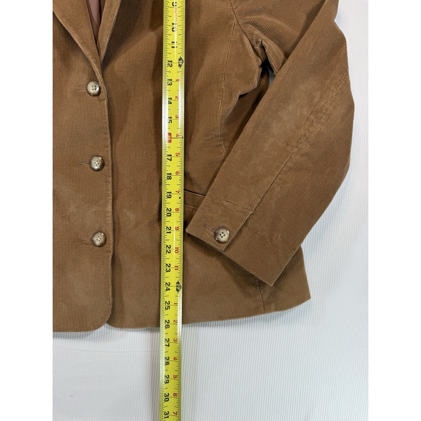 L.L.Bean Women’s Corduroy Blazer Jacket Brown Tailored Fit Size