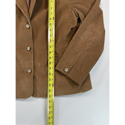 L.L.Bean Women’s Corduroy Blazer Jacket Brown Tailored Fit Size