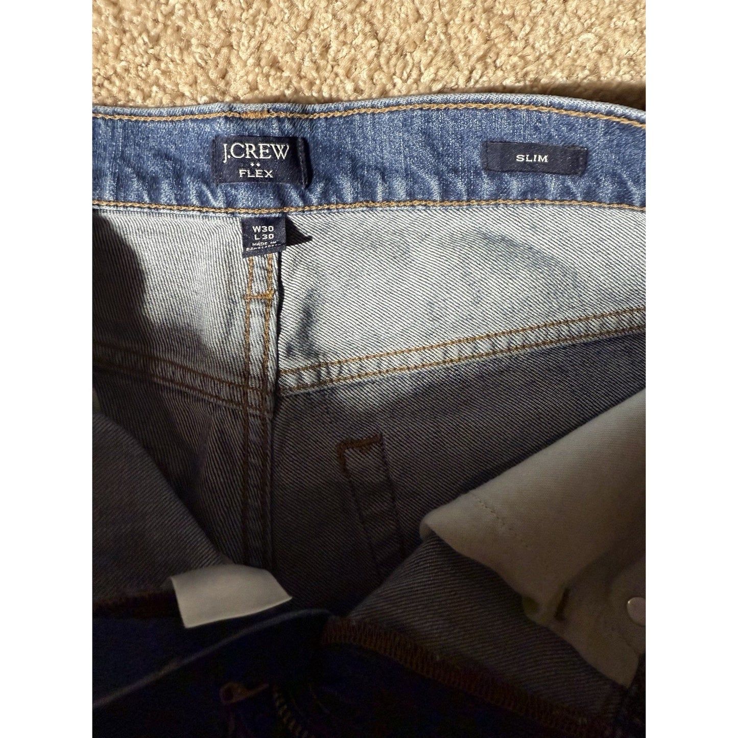 J Crew Jeans Mens 30x31 Blue Flex Skinny Fit Stretch Denim Medium Wash Pants