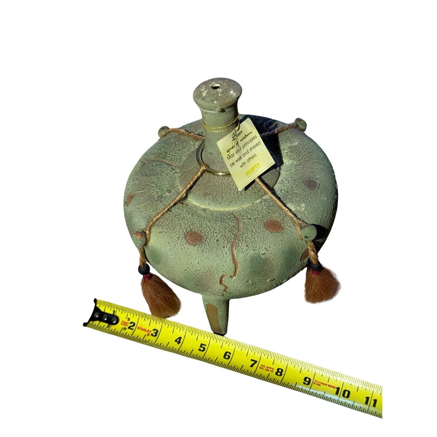 Marty Sculpture Sezer Genie of Wisdom Ceramic Lamp 2001 VT Pottery Signed RARE