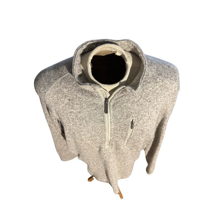 Woolrich Men’s 1/4 Zip Long Sleeve Fleece Pullover Sweater XXL Gray Beige Casual