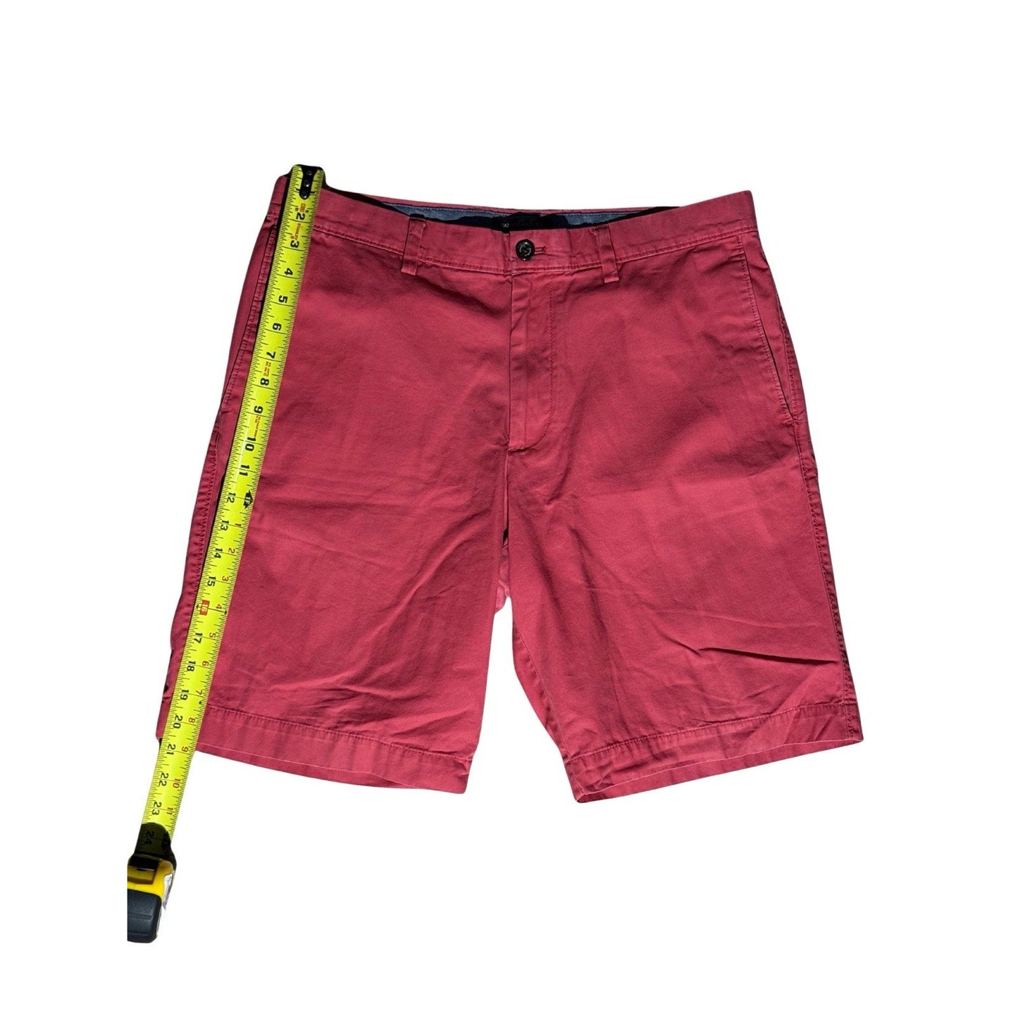 Banana Republic Men’s Gavin Chino Shorts Red 35 Cotton Classic Fit Casual