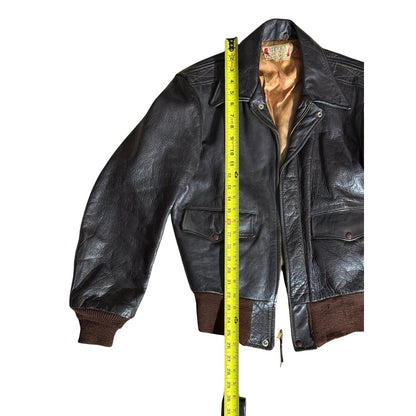 Vintage 1949 Sierra Sportswear Horsehide Leather Jacket Sz 40 Union Label USA