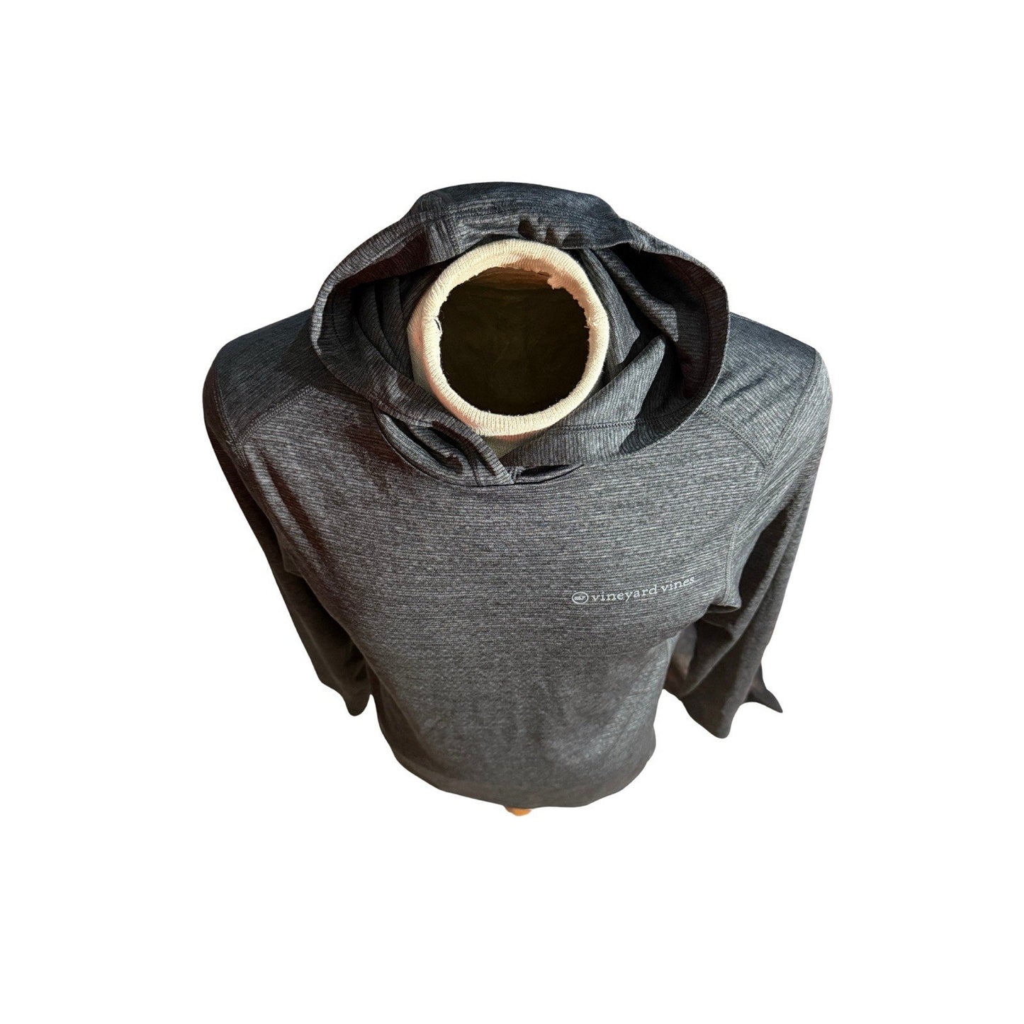 Vineyard VInes Performance Hoodie Mens Small Gray Lightweight Logo Stretch