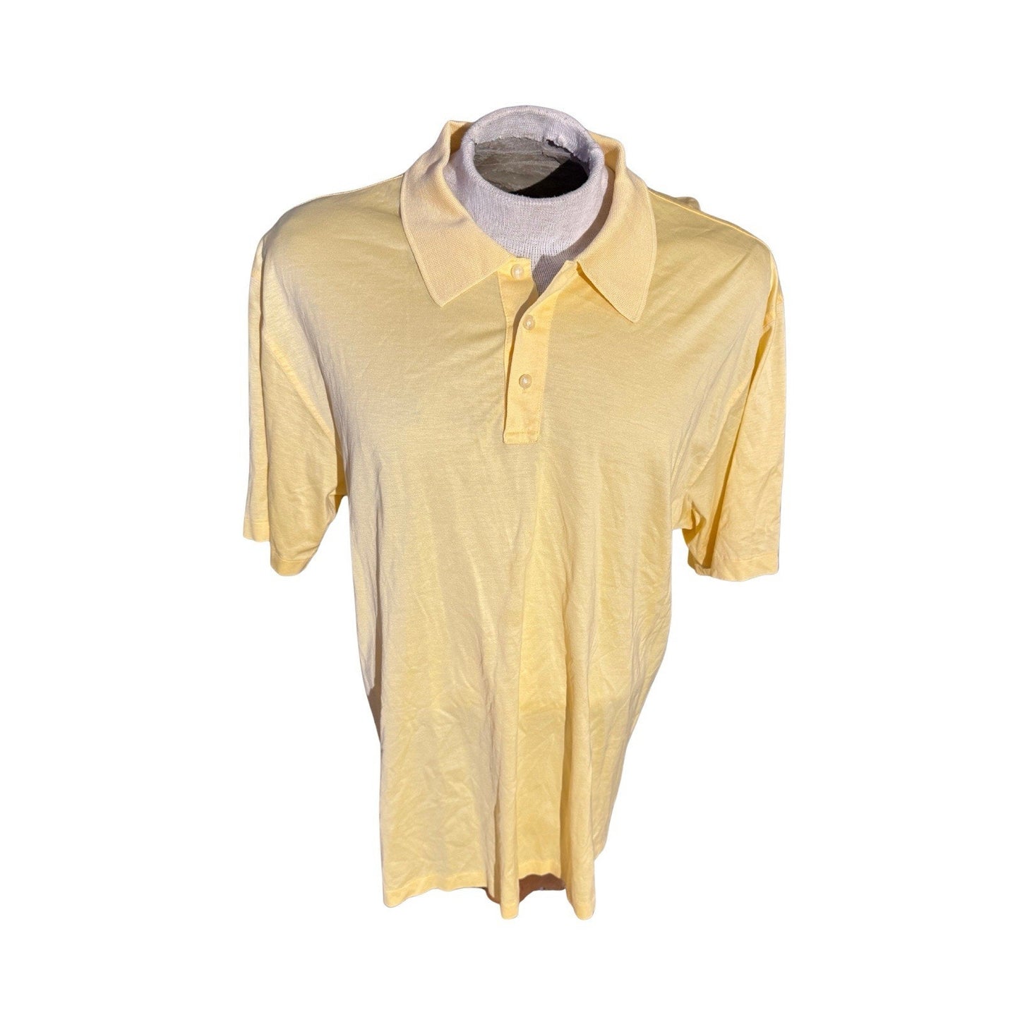 Brooks Brothers Performance Knit Polo Shirt Double Mercerized Cotton Lemon XL