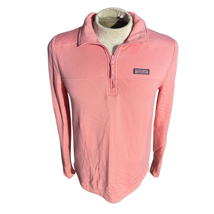 Vineyard Vines Mens Medium M Sweater 1/2 Zip Pullover Blank Collgiate Shep Shirt
