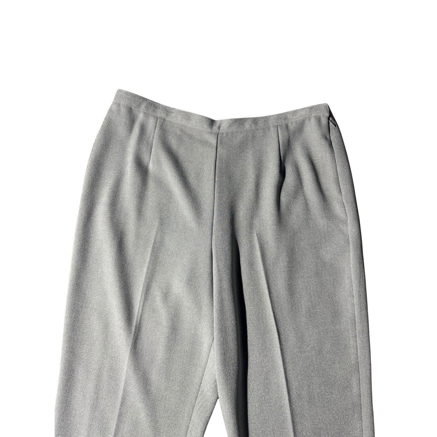 Alfred Dunner Swan Lake Pants Women’s 14P Gray Pull-On Elastic Waist New