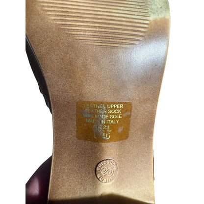 Mila Paoli Made in Italy Women’s 9 / EU 40 Tan Suede Leather Block Heel Slides