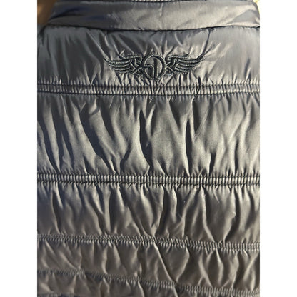 Straight Down Black Quilted Puffer Vest Men XXL Lightweight Thermal Microfiber