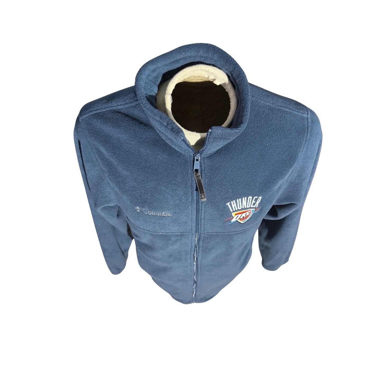 Columbia Fleece Jacket OKC Thunder Chesapeake Energy Blue Men’s Small Rare