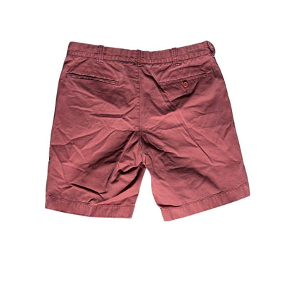 J. Crew Men's Chino Shorts Red Size 33 Slash Pockets 100% Cotton
