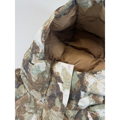 The North Face Womens Small Hooded Down Puffer Jacket Camo Winter Coat