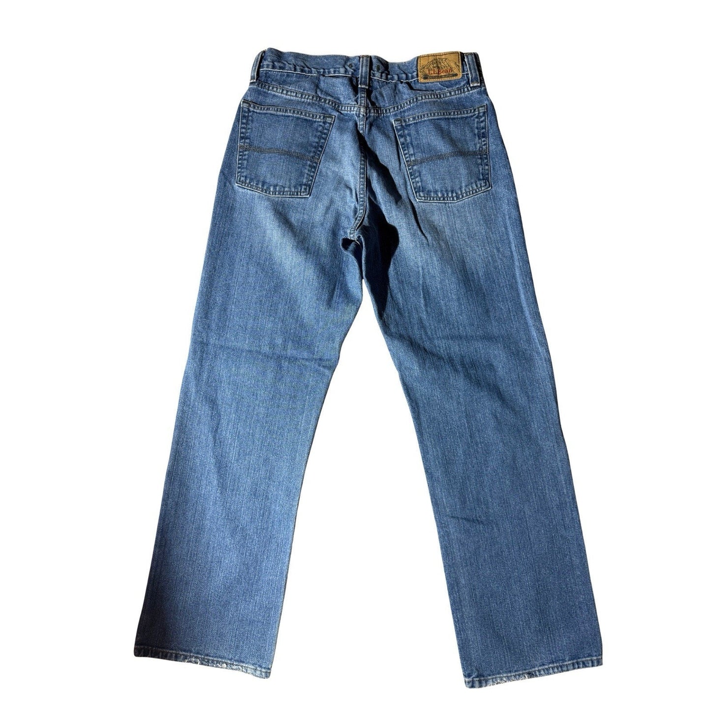 L.L.Bean Men’s Jeans 33x32 Natural Fit Straight Leg Blue Denim Vintage