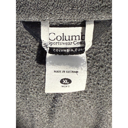 Columbia Full Zip Fleece Jacket Men’s XL Gray Soft Warm Lightweight