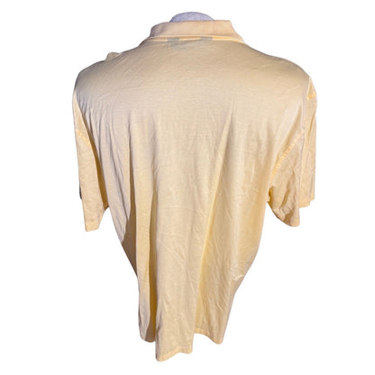 Brooks Brothers Performance Knit Polo Shirt Double Mercerized Cotton Lemon XL