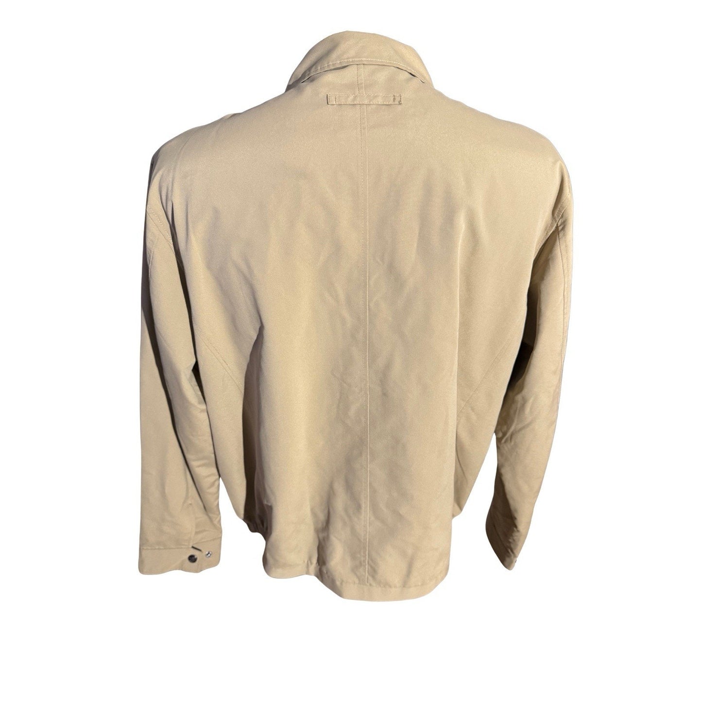 Haggar Men’s Large Tan Bomber Jacket Lightweight Zip Up Coat New Without Tags