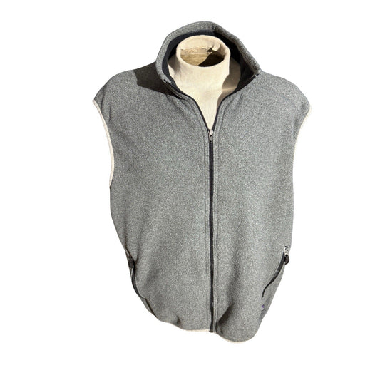 Patagonia Synchilla Men’s XXL Gray Fleece Vest Full Zip Made in Mexico