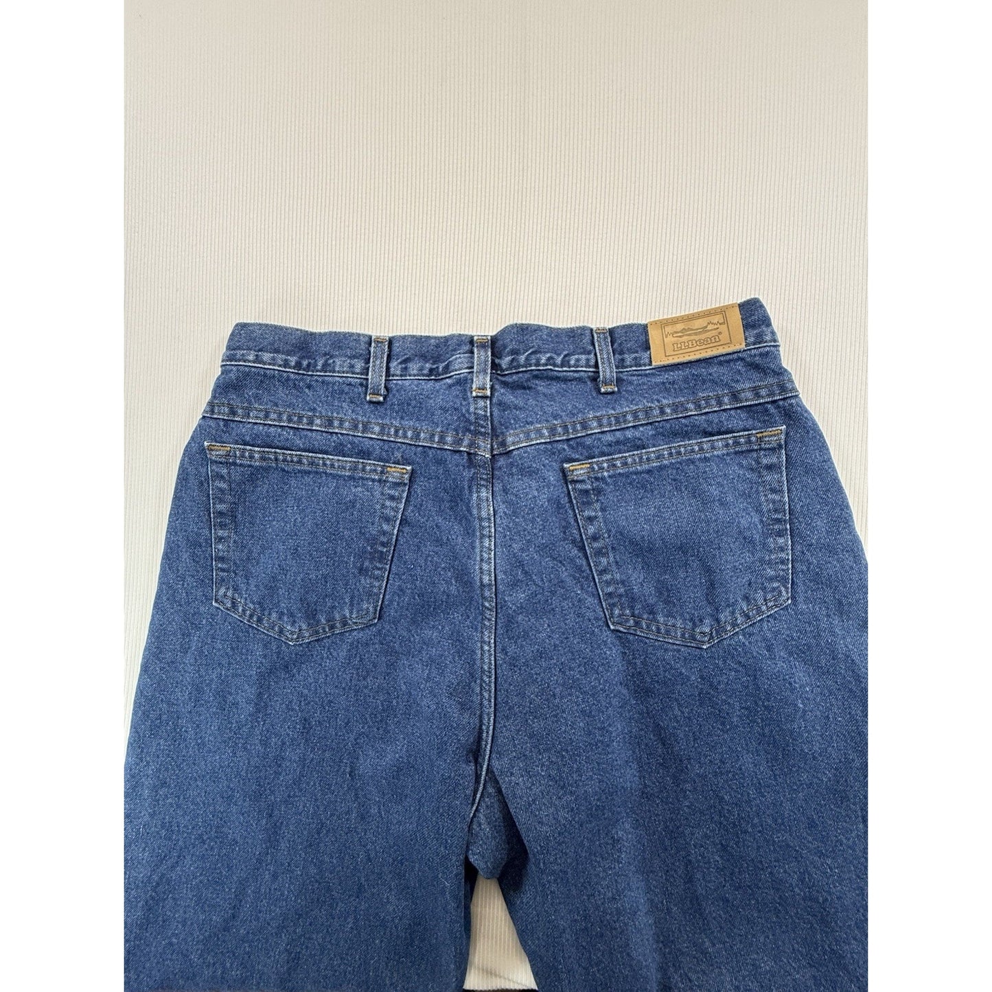 LL Bean Flannel Lined Jeans 36x30 Made in USA Vintage 90s Denim Winter Pants