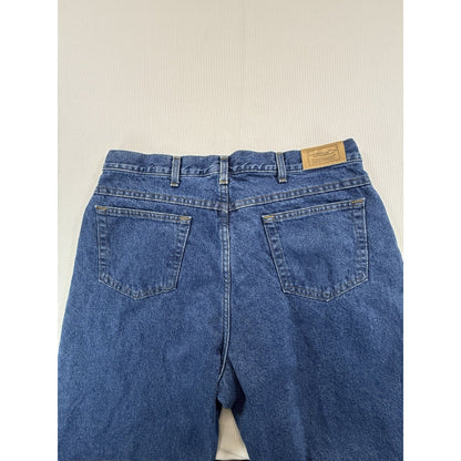LL Bean Flannel Lined Jeans 36x30 Made in USA Vintage 90s Denim Winter Pants