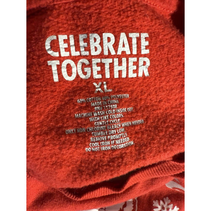Celebrate Together Christmas Sweater XL Red Santa “Nothing For You” Funny 255