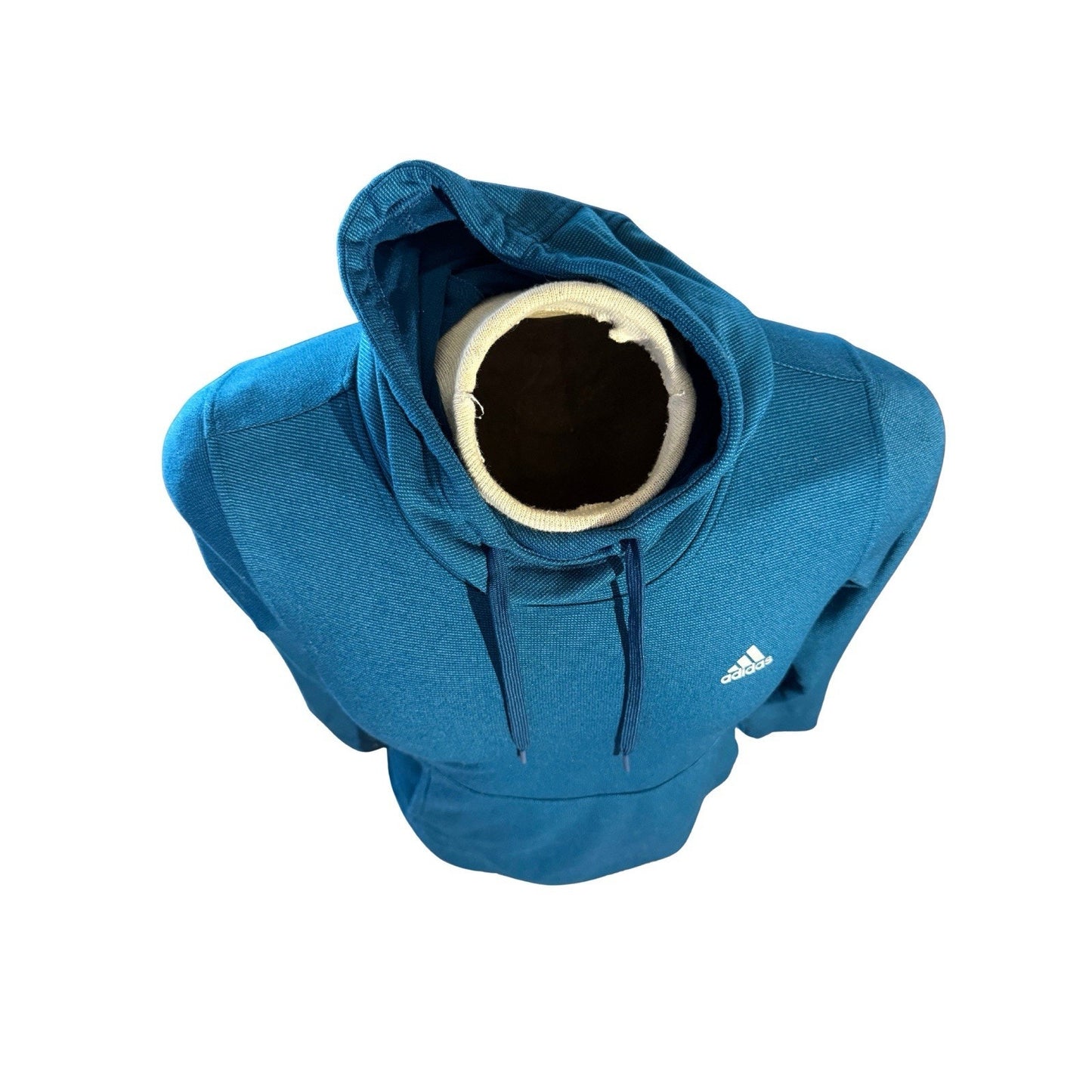 Adidas Men’s Medium Hoodie Blue Pullover Sweatshirt ClimaWarm Logo Athletic