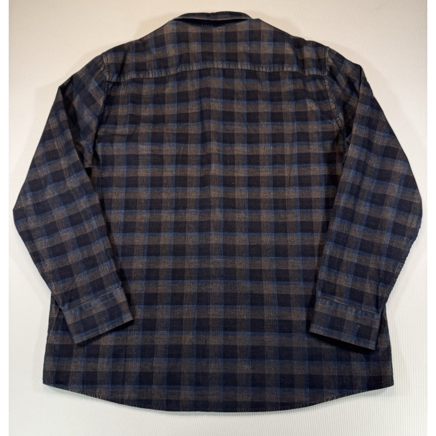 Johnston & Murphy Button Down Shirt Mens XL Plaid Cotton Long Sleeve
