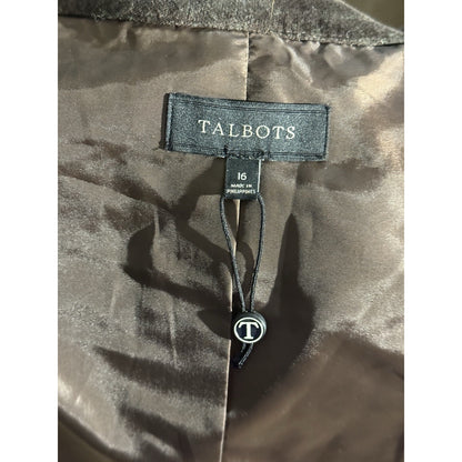 Talbots Women’s 16 Tweed Jacket Brown Green Multicolor Wool Blend Lined Blazer