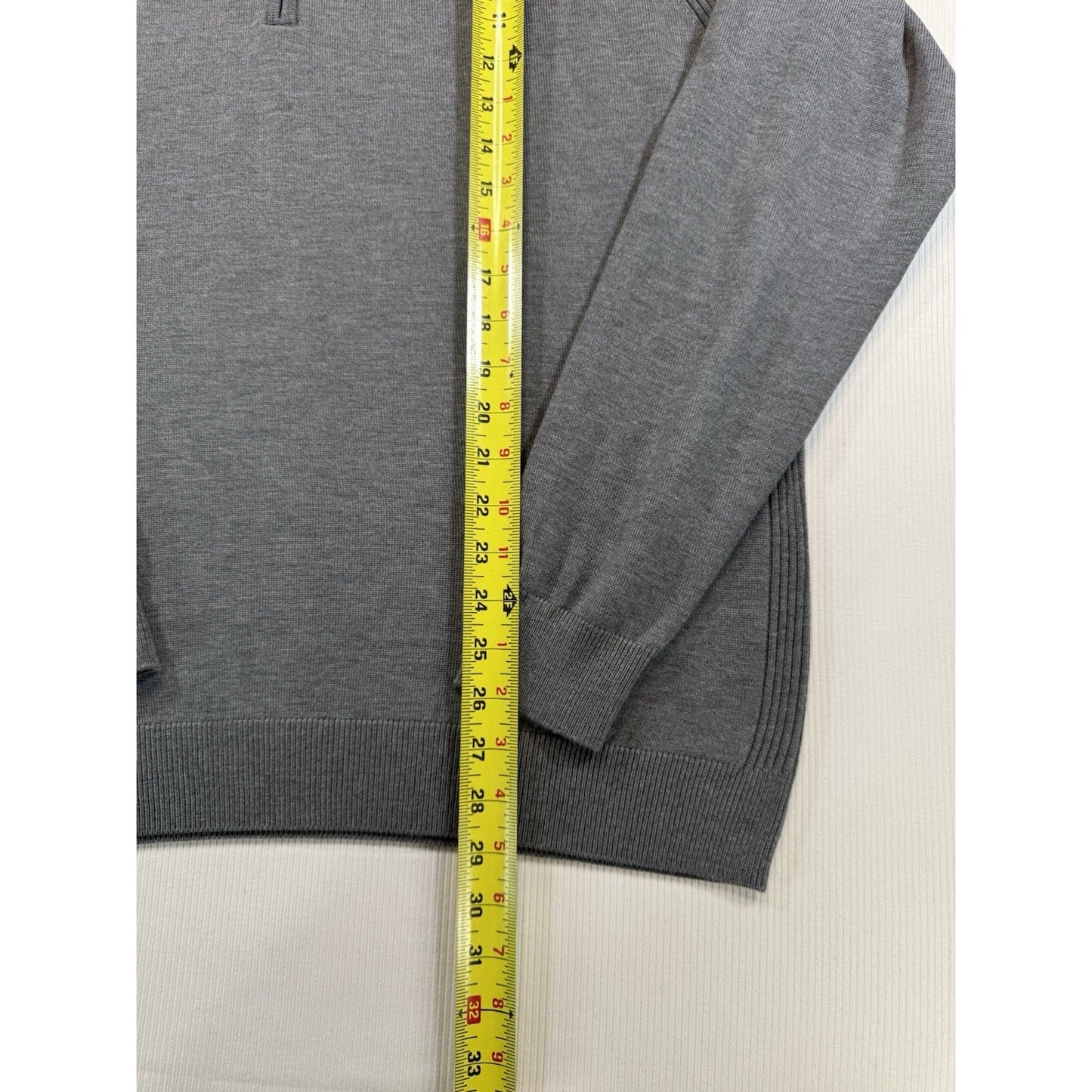 FootJoy Gray 1/4 Zip Knit Sweater GP1 Automotive Logo Men’s Large