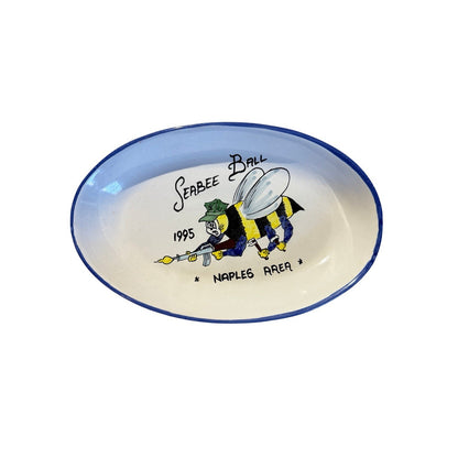 1995 US Navy Seabee Ball Naples Plate Giovanni Vietri Italy Hand Painted RARE