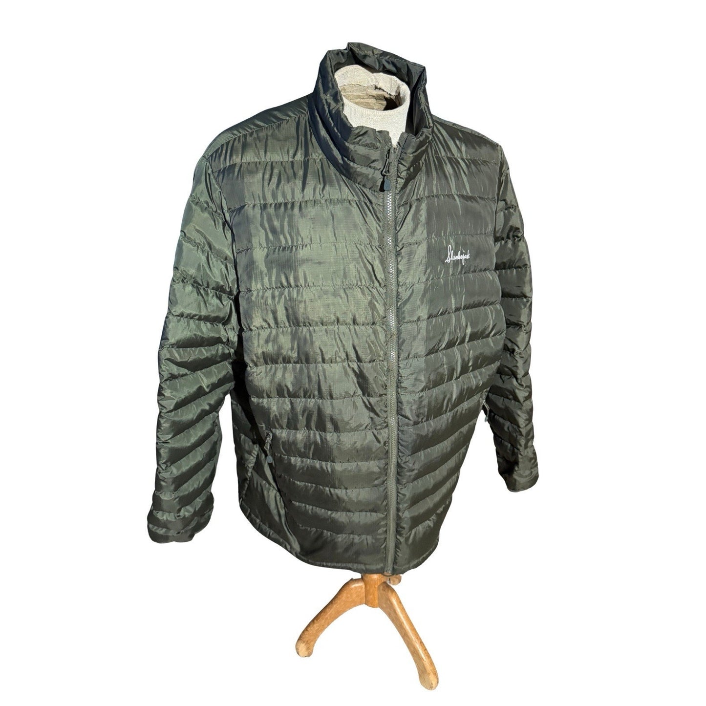Slumberjack Down Puffer Jacket Men’s XL Green Packable 90/10 Down Feather Outdoo
