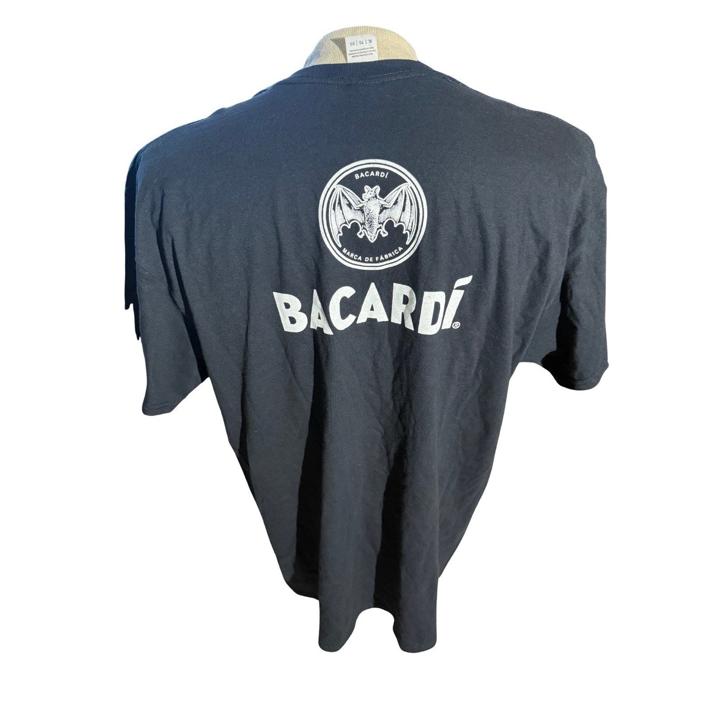 Byron’s Liquor Warehouse Bacardi T-Shirt XL Black Tee Gildan Ultra Cotton 291