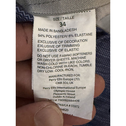 Callaway Golf Men’s Shorts Blue 34 Stretch Performance Active Fit Perry Ellis