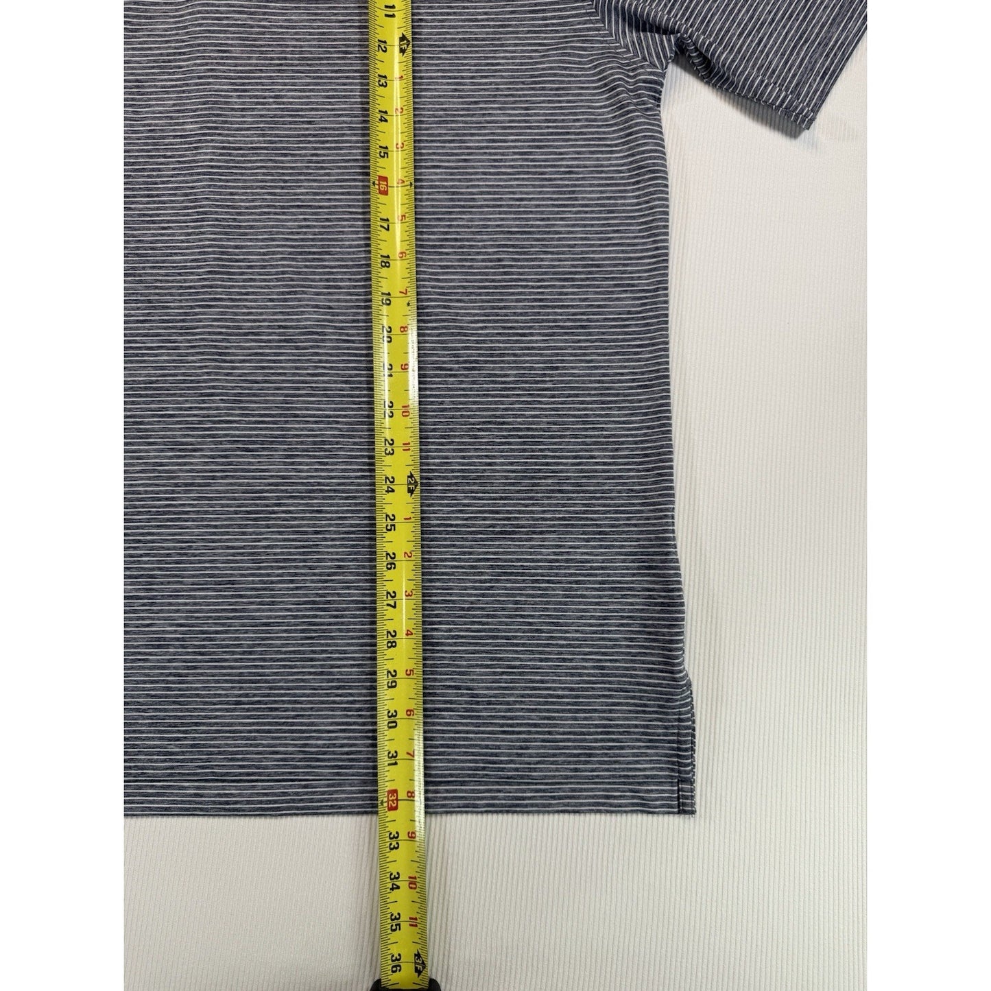 FootJoy FJ Golf Polo Shirt Mens Large Gray Stripe Golf Club of Edmond