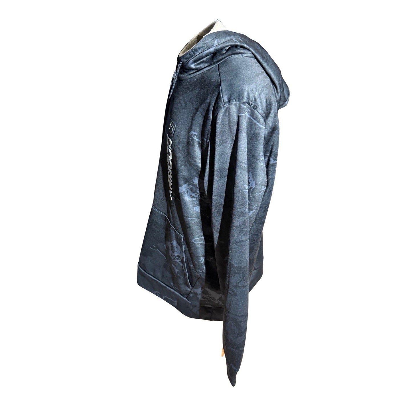 Under Armour Hoodie XXL Gray Camo Pullover Sweatshirt Logo Athletic Pre-Owned